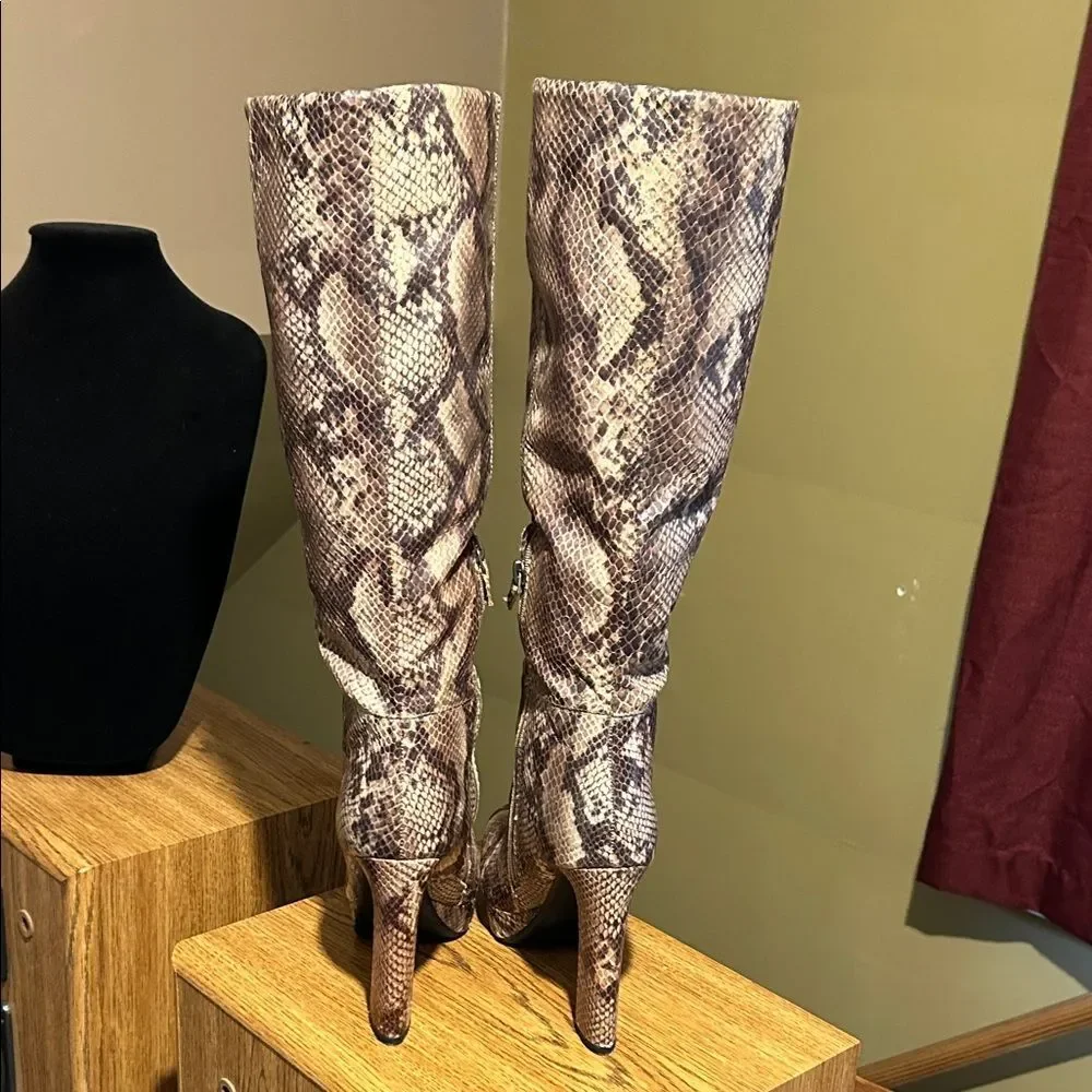 Worthington Faux Snakeskin Chunky Boot